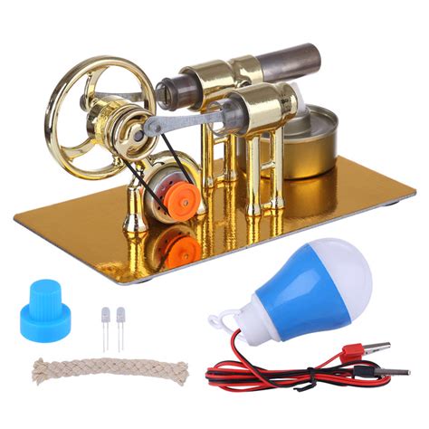 Mini Stirling Engine Model With Electricity Generator Bulb Enginediy