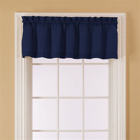 Essential Home Mix And Match Solid Valance Navy Home Home Decor