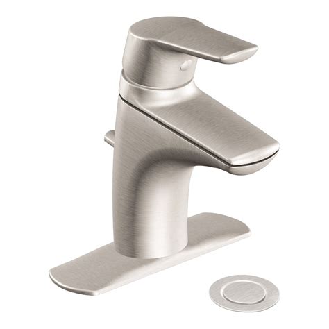 Shop Moen Method Brushed Nickel 1 Handle Single Hole Bathroom Sink