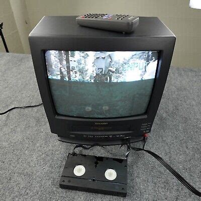 Vintage Sharp 13VT J100 13 CRT TV Retro Gaming VCR Eats Tapes TV Works