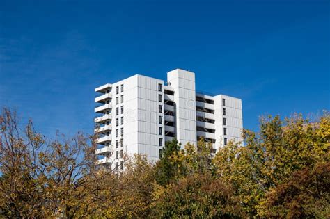 White Concrete Apartment Building Stock Image Image Of Residential