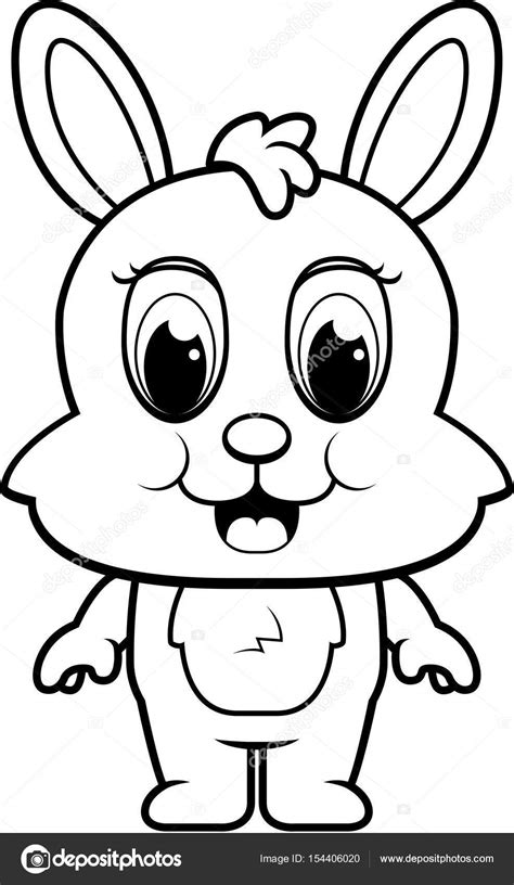 Voir plus d'idées sur le thème coloriage lapin, coloriage lapin de paques, coloriage. Dessin animé bébé lapin — Image vectorielle cthoman © #154406020