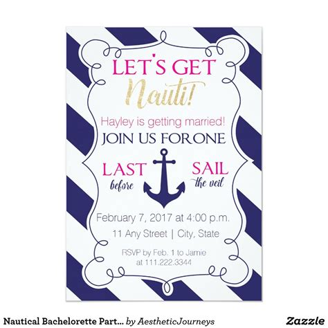 nautical bachelorette party invite last sail invitation sailing bachelorette party sailing