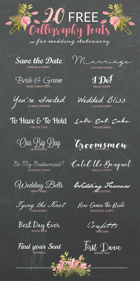 Let the knot help you create a personalized wedding website; FREE Calligraphy Fonts for Drop Dead Gorgeous Wedding ...