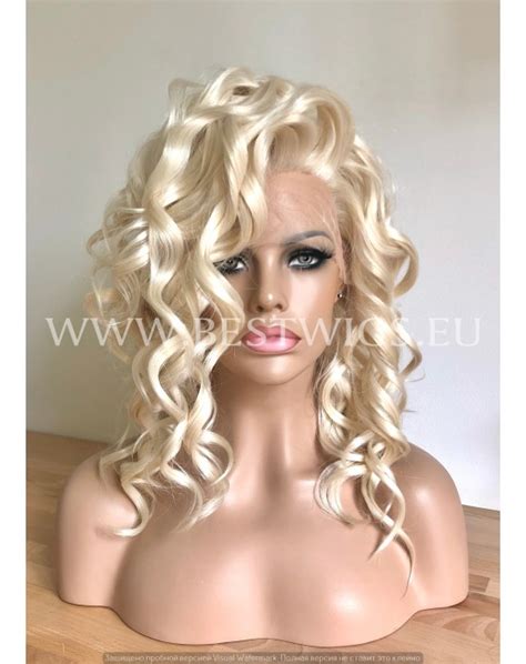 Synthetic Lace Front Wig Curly Blond Long Hair