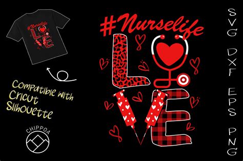 love nurselife valentine nurse by chippoadesign thehungryjpeg