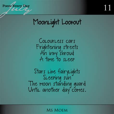 A Poem About The Night Dailypoemproject Poem 11 Ms Moem Poems