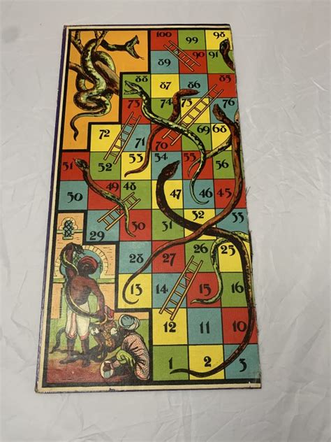 Vintage Snakes And Ladders Chad Valley Board Only Vintage Keepsakes