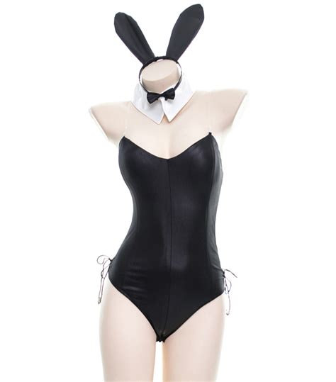 lapin sexy lingerie costumes sexy jouet cosplay lapin fille 4 pièces ensemble simili cuir