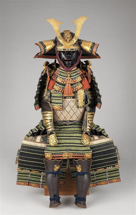 a full set of japanese samurai armor yoroi complete with menpō face mask while not so heavy