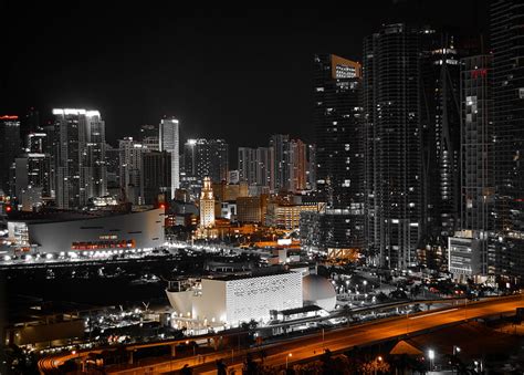 1366x768px 720p Free Download Miami Cities Usa Night City City