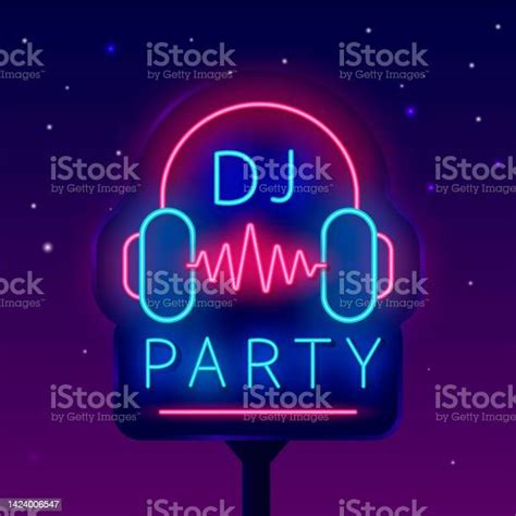 Dj Party Neon Billboard Shiny Street Advertising Headphones With Sound