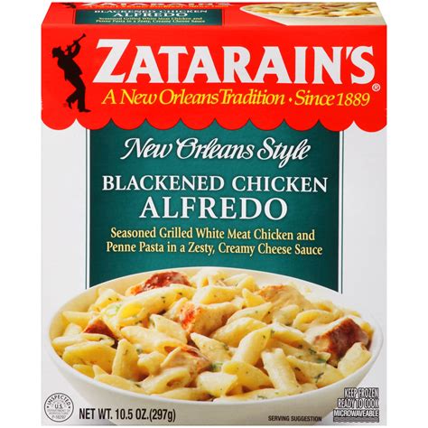 Zatarains Blackened Chicken Alfredo Frozen Dinner 105 Oz