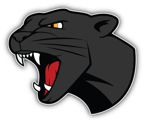 Angry Panther Head Car Bumper Sticker Decal 5 X 4 Ebay