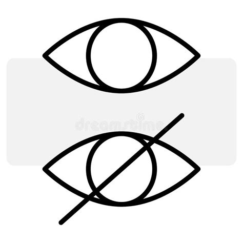 Crossed Out Eye Icon Search Icon Vector Sign Forbidden Vector