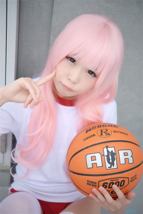Buruma Cosplay Gym Uniform Hakamada Hinata Pink Hair Ro Kyu Bu Sakuya Shorts Thighhighs Tshirt