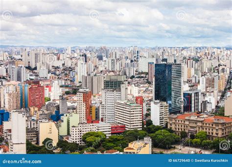 Aerial View Of The City Of Sao Paulo Brazil South America Stock Photo