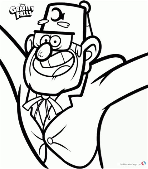 Click here full list of gravity falls characters…. Gravity Falls coloring pages Uncle Stan - Free Printable ...