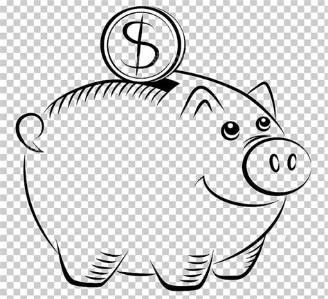 Piggy Bank Drawing Png Clipart Bank Bank Icon Black Black And