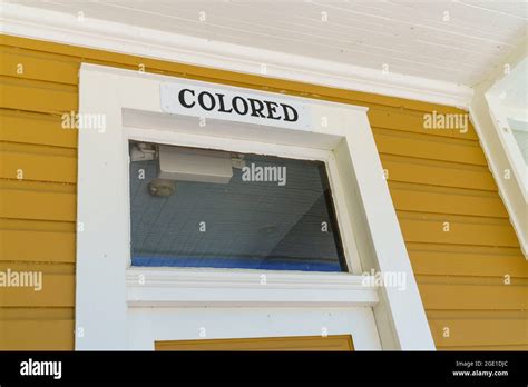 The Colored Waiting Room Sign At The Segregated Montpelier Train