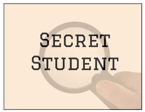 Secret Student Display Poster Neutral And Guidance Teaching Resources