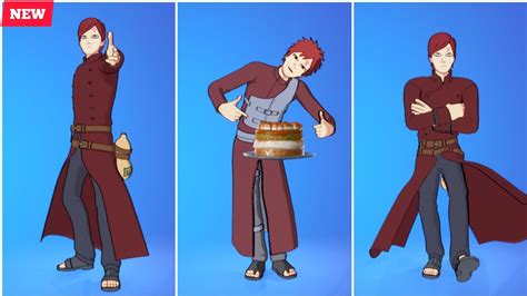 Fortnite New Gaara Skin Showcase With Icon Series Dances And Emotes