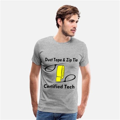 Duct Tape Zip Tie Certified Tech Whitetigerllc Mens Premium T Shirt