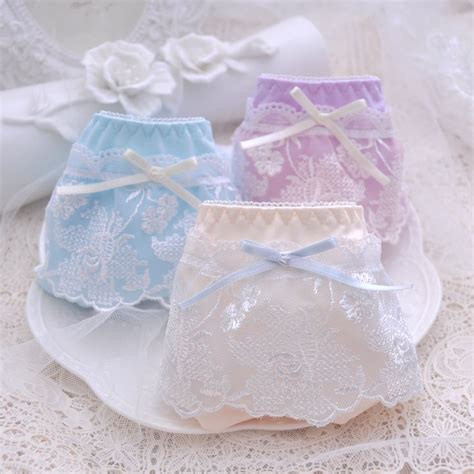 Hot Sale Panty Lovely Lace Panties Embroidery High Waist Milk Silk