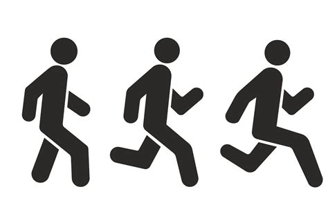 Racing Running And Walking Icon V Silhouette Drawing Walk Logo