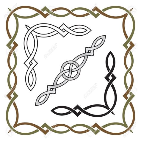 Celtic Knot Frame Patterns 1 Stock Vector 23186852 Кельтский узел