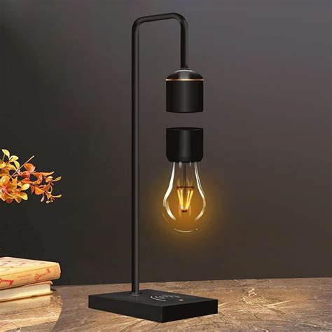 Modirnation Unique Modern Levitating Lamp With Floating Light Bulb And