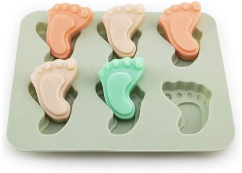 Baby Footprint Molds Foot Step Silicone Fondant Molds For Baby Etsy