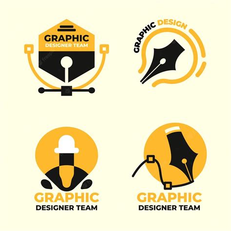 Premium Vector Graphic Designer Logo Set