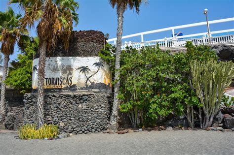 Torviscas Playa Lettering On The Beach In Costa Adeje Tenerife Spain Editorial Photo Image