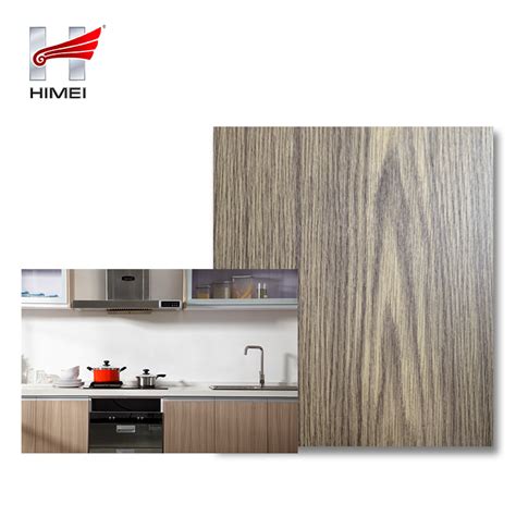 Pvc Wood Laminated Sheet Metal Panels For Kitchen Cabinet Door