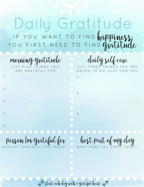 Daily Gratitude Challenge And Free Printable