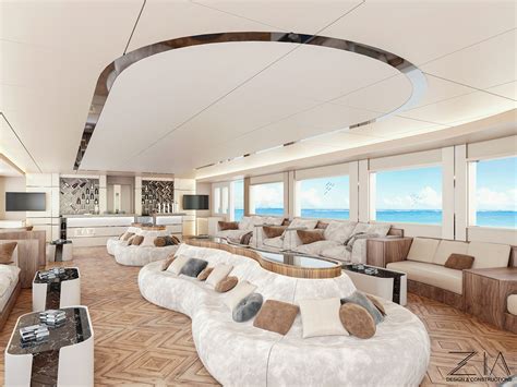 Salon Design On A Yacht In Hurghada Modern Style On Behance