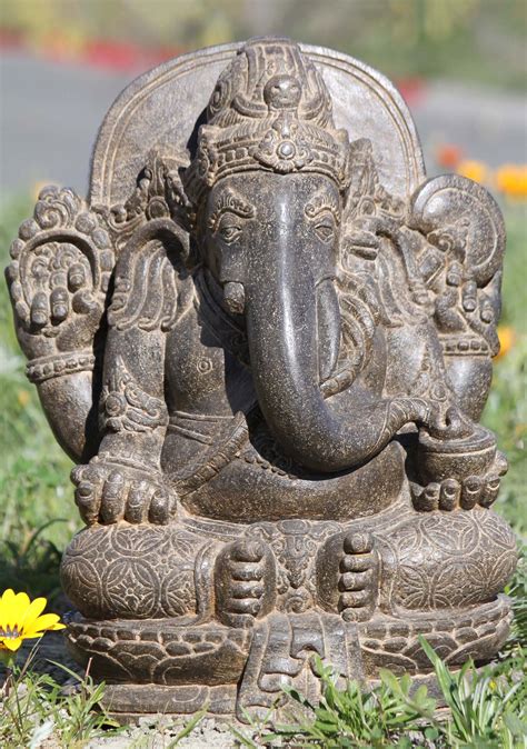 Sold Stone Garden Ganesha Sculpture 18 116ls700 Hindu Gods