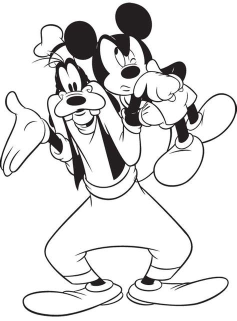 Mickey Mouse And Goofy Coloring Pages