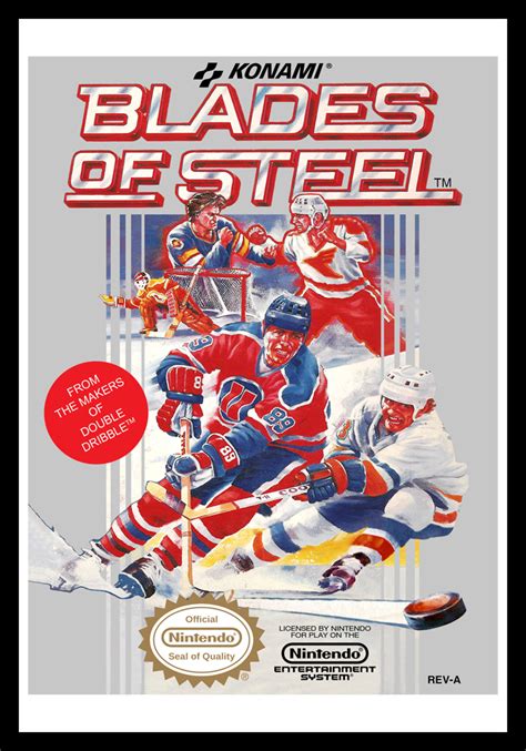 Nes Blades Of Steel Poster Retro Game Cases 🕹️