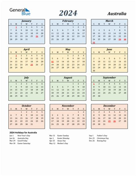 Calendar 2024 Western Australia Caryl Crystie