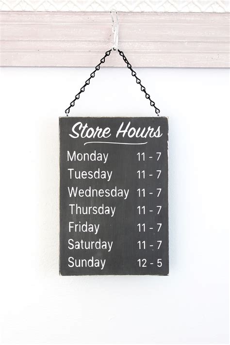 Business Hours Sign Store Hours Sign Wall Signs For Etsy Business