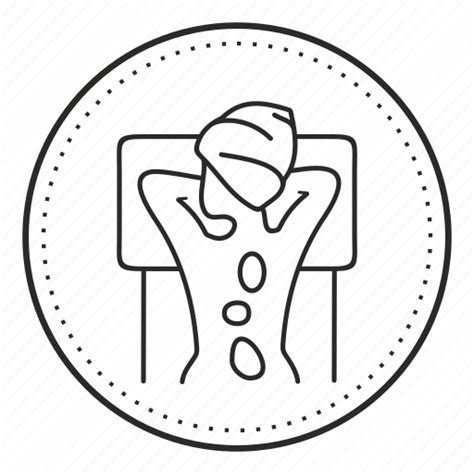 beauty care saloon spa stone massage icon