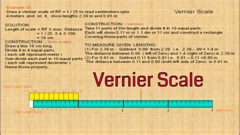 Engineering Drawing Vernier Scale Example Example Youtube