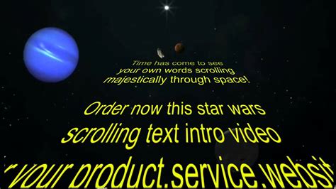 Custom Star Wars Scrolling Text Youtube