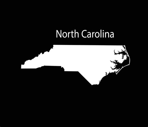 North Carolina Map Vector Illustration In Black Background 11774459