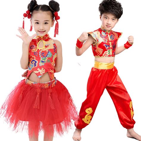 Chinese new year is no different as on this very special day. Girls Boys Chinese New Year Costume Clothes Dress Suit ...