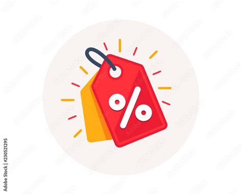 Discount Offer Tag Icon Shopping Coupon Symbol Sale Label Tag With