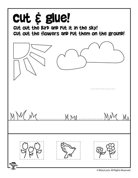 Cut And Paste Worksheets For Preschool Printable Form Templates And