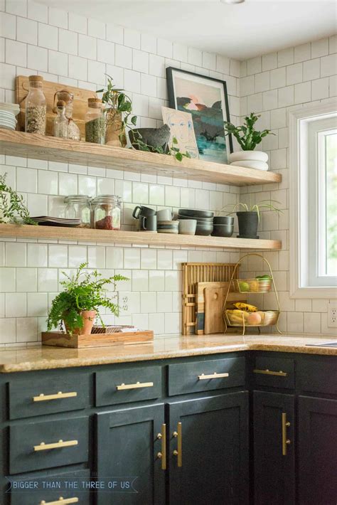 For example, if you have cabinets made of wood you can use anyway, enjoy the collection of kitchen designs with open shelves that we gathered for you. DIY Open Shelving Kitchen Guide - Bigger Than the Three of Us